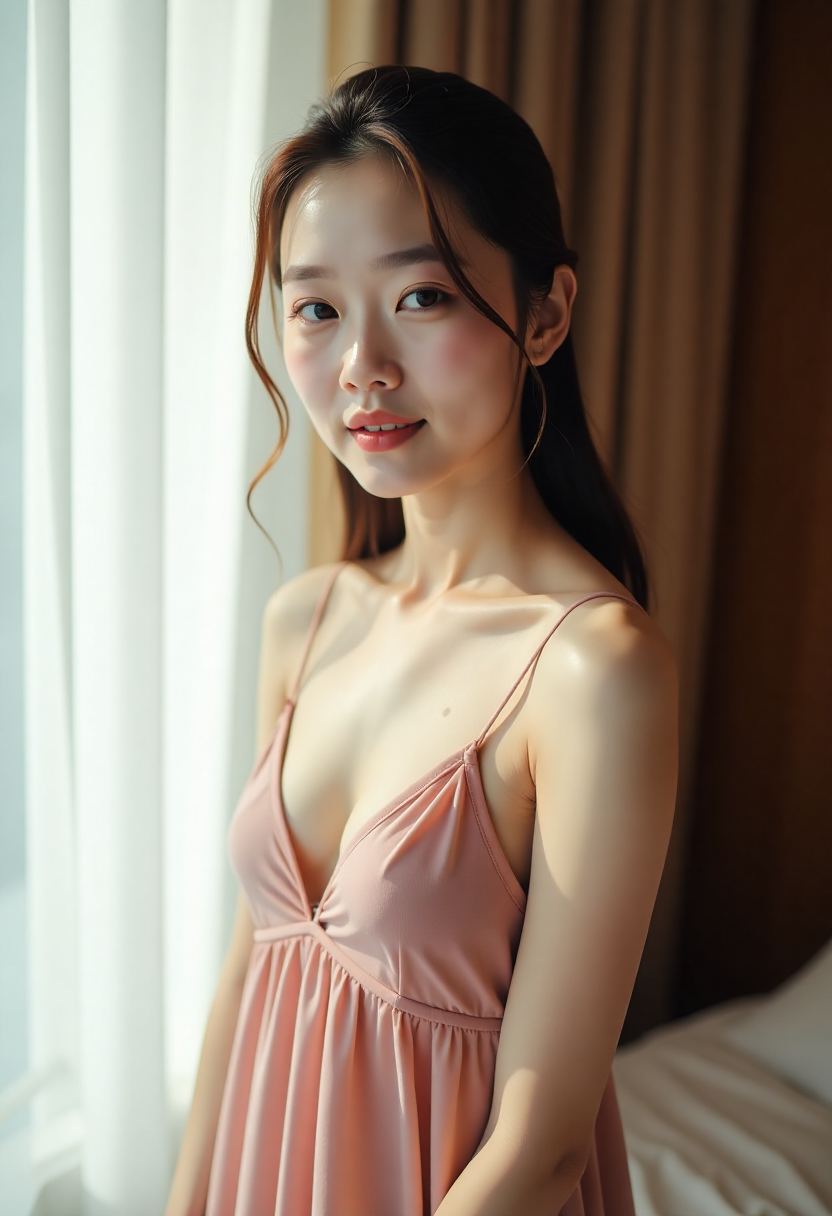 邦妮坐在客厅